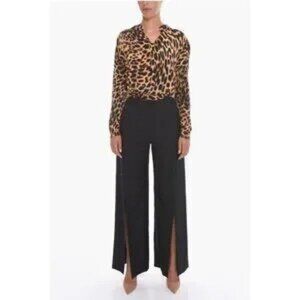 Burberry Wide-leg CHARLIE Trousers with Front Slits